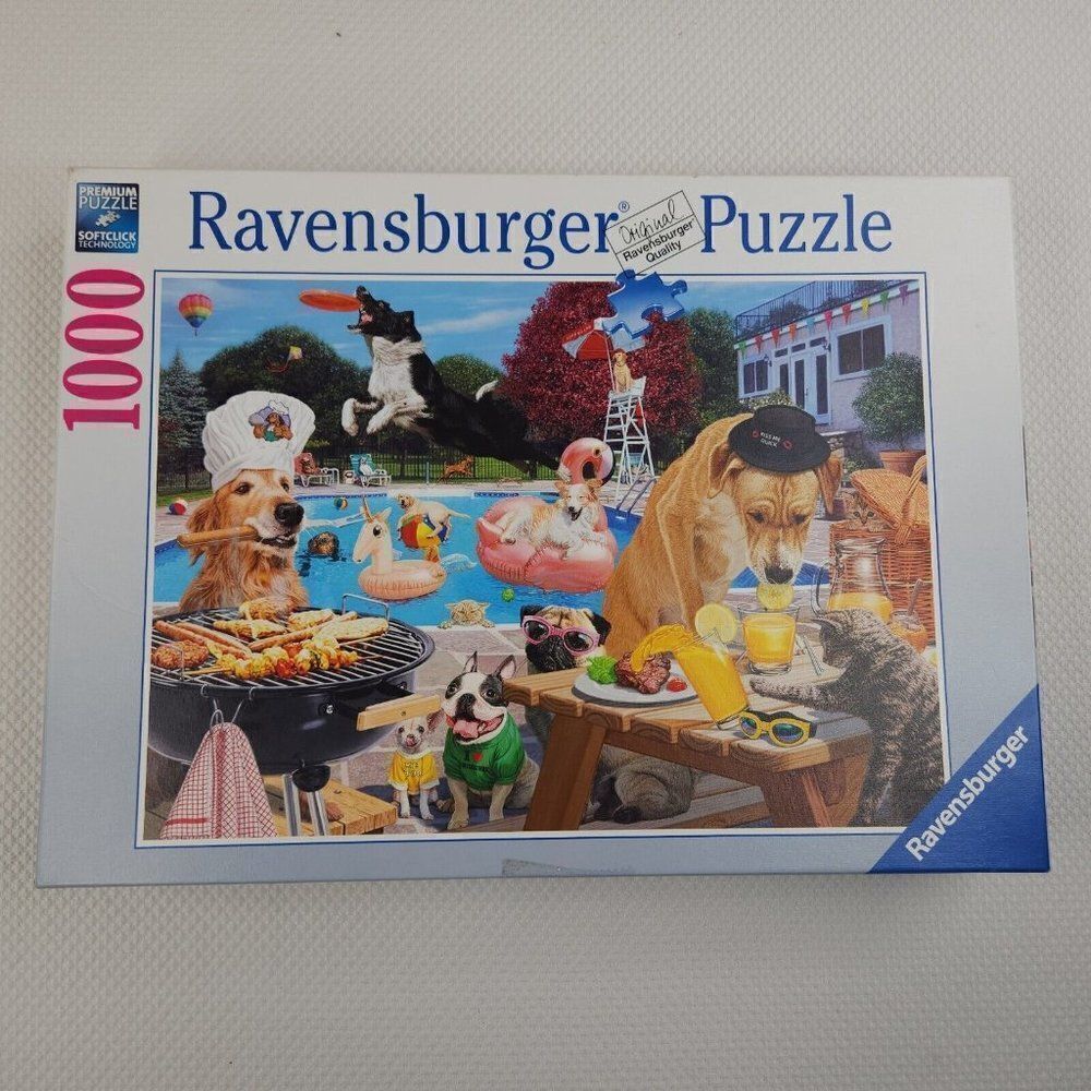 Ravensburger Dog Days of Summer 1000 Piece Jigsaw Puzzle 16810 Complete